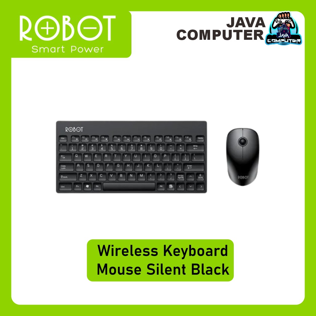 Robot KM3000 Wireless Keyboard And Mouse Silent Black