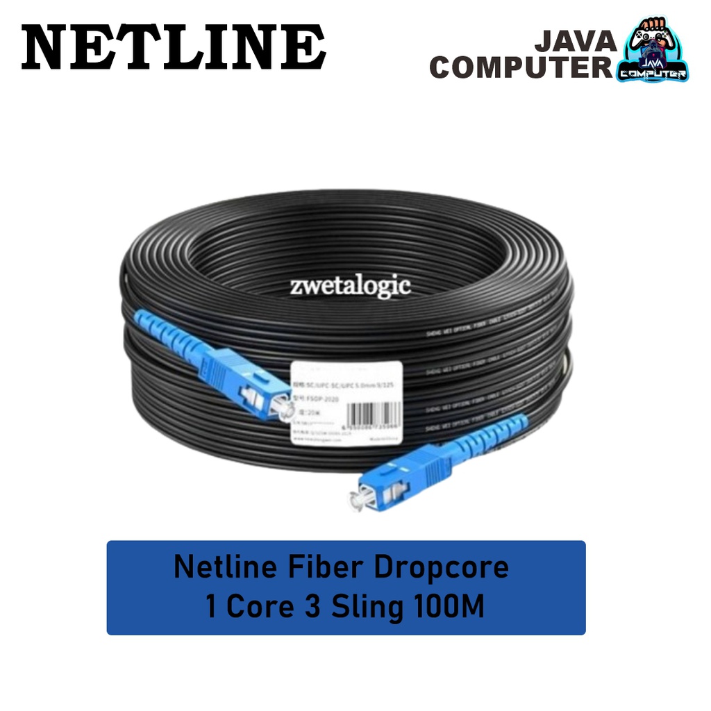 Netline Fiber Dropcore 1 Core 3 Sling 100M