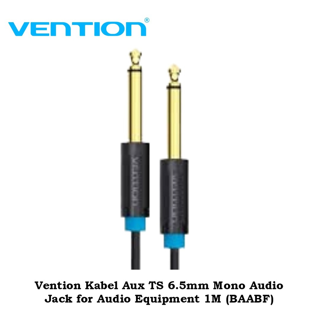 Vention Kabel Aux TS 6.5mm Mono Audio Jack for Audio Equipment 1M (BAABF)