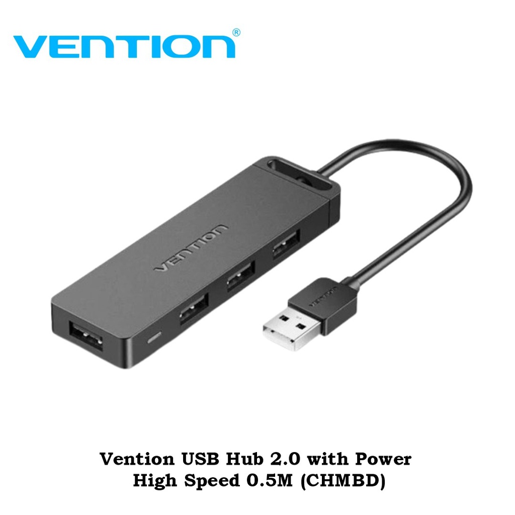 Vention USB Hub 2.0 with Power High Speed 0.5M (CHMBD)