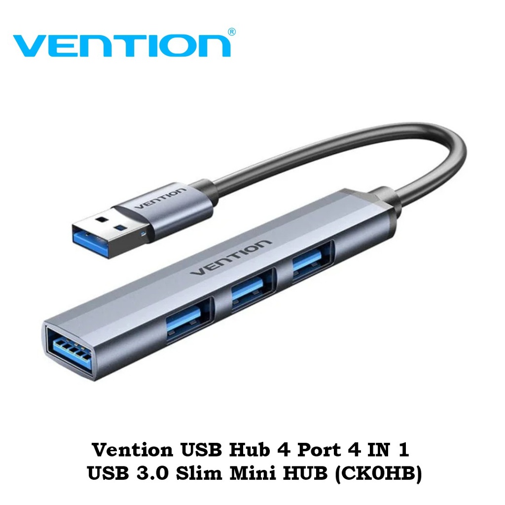 Vention USB Hub 4 Port 4 IN 1 USB 3.0 Slim Mini HUB (CK0HB)