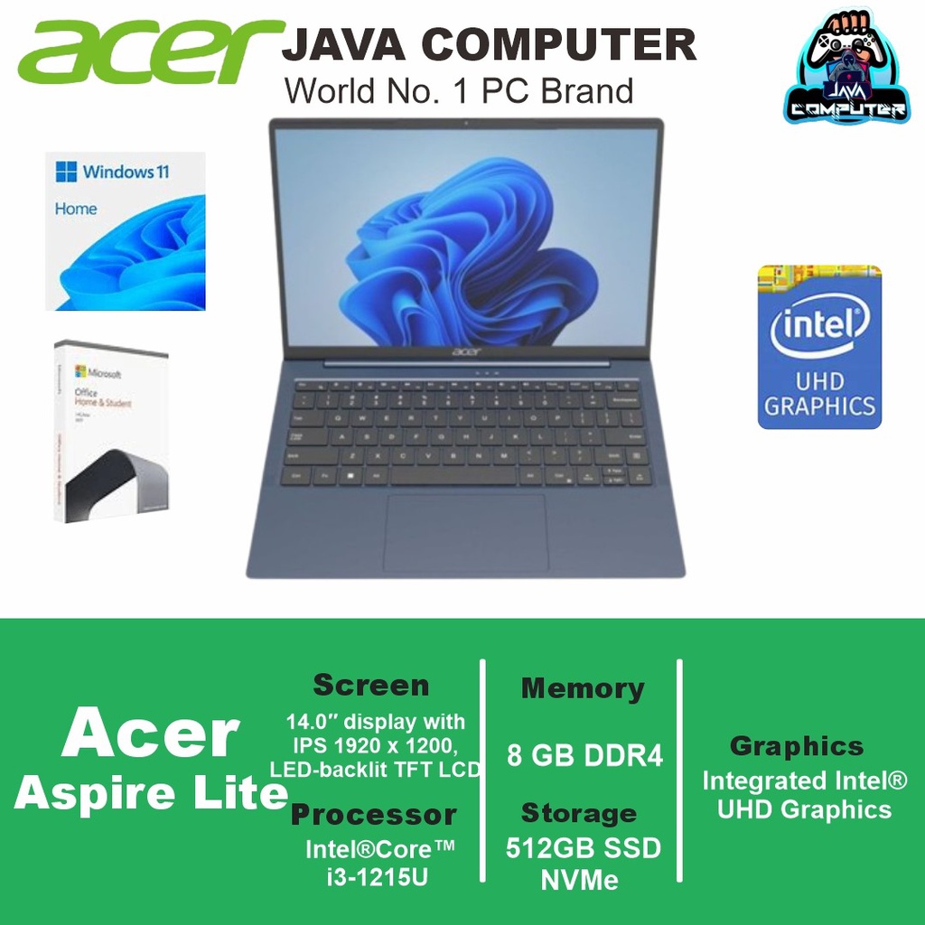 Acer Aspire Lite AL1-14-14M-3BID /i3-1215U/8GB/512GB/14.0&quot; WUXGA/W11+OHS/Cosmic Navy (BAG)