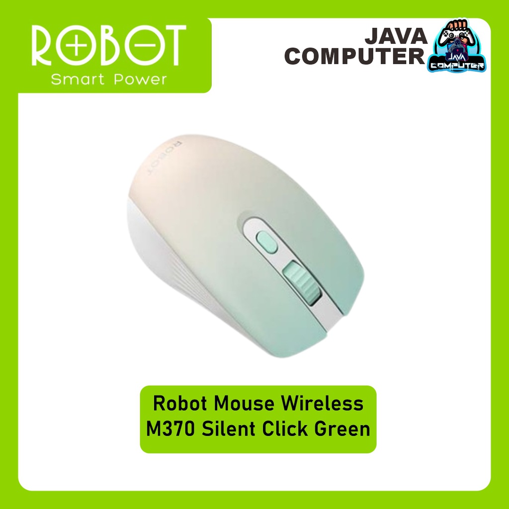 Robot Mouse Wireless M370 Silent Click Green