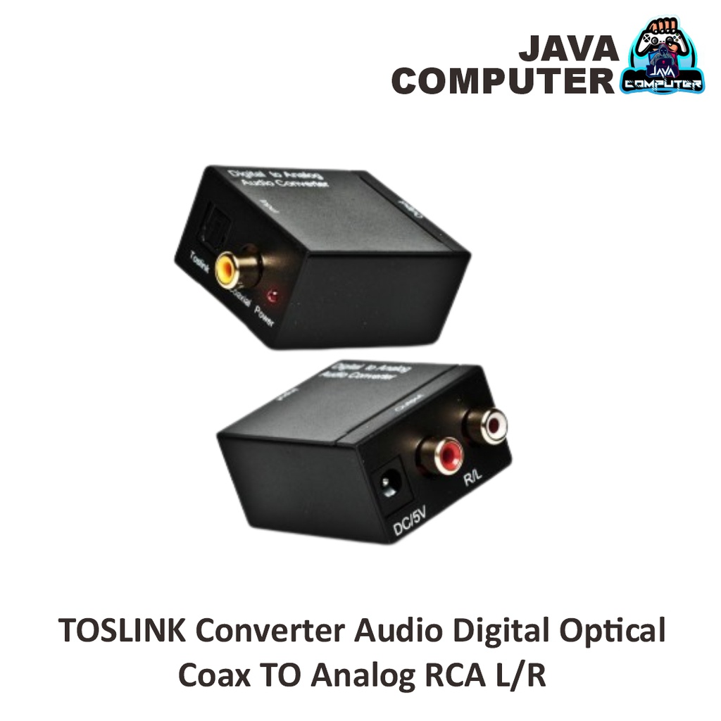 TOSLINK Converter Audio Digital Optical Coax TO Analog RCA L/R
