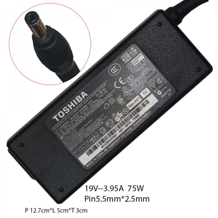 Adaptor TOSHIBA 19V 3.95A (5.5x2.5)
