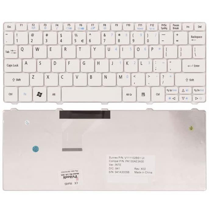 KB ACER Aspire One 521h, 522h, 532h, D255 White
