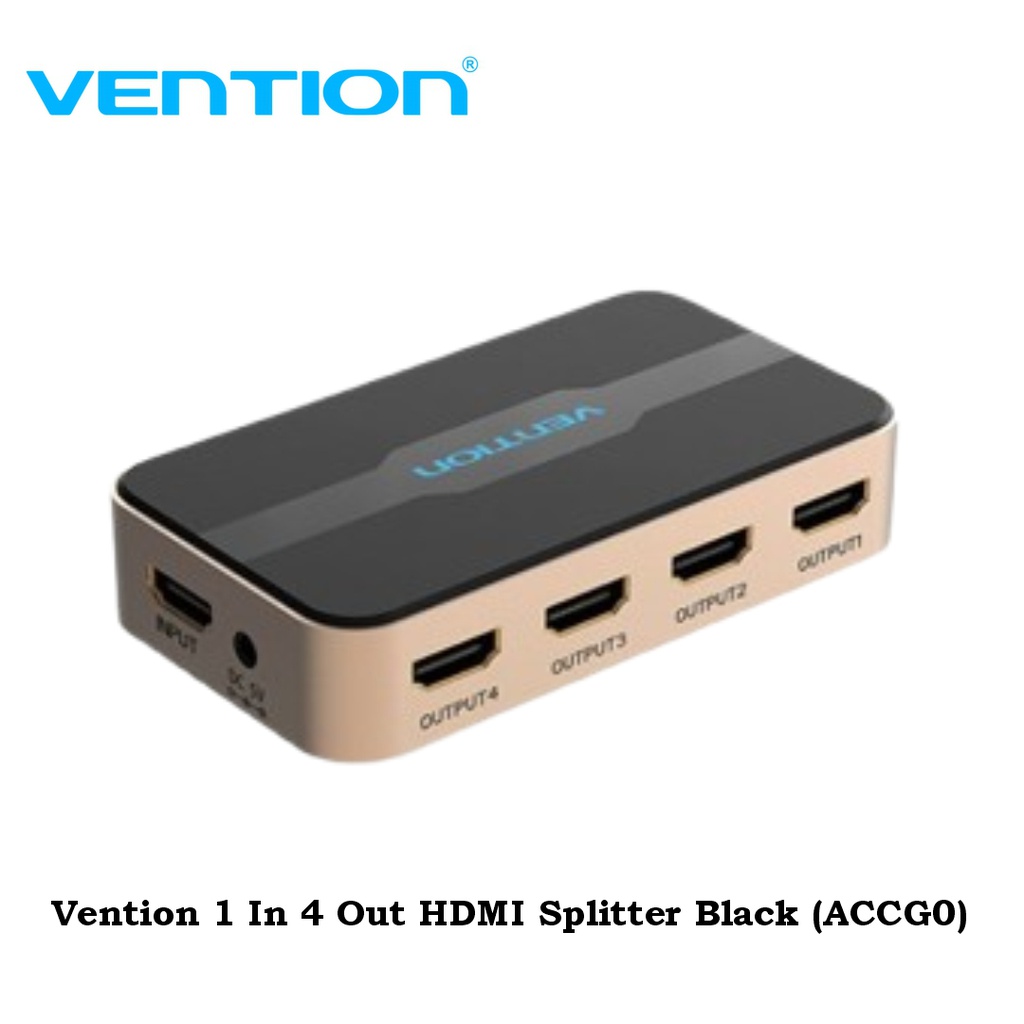 Vention 1 In 4 Out HDMI Splitter Black (ACCG0)