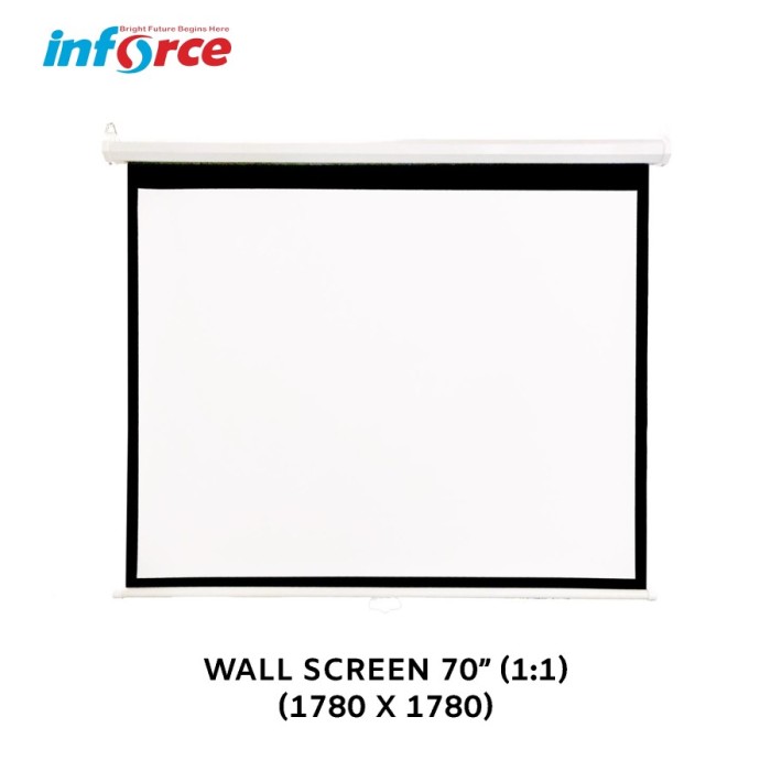 Inforce Layar Proyektor 70&quot; Wall 1:1 (1780x1780)