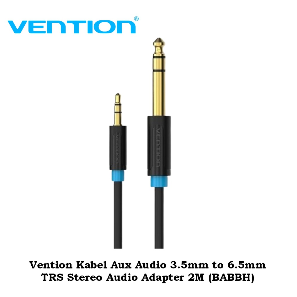 Vention Kabel Aux Audio 3.5mm to 6.5mm TRS Stereo Audio Adapter 2M (BABBH)