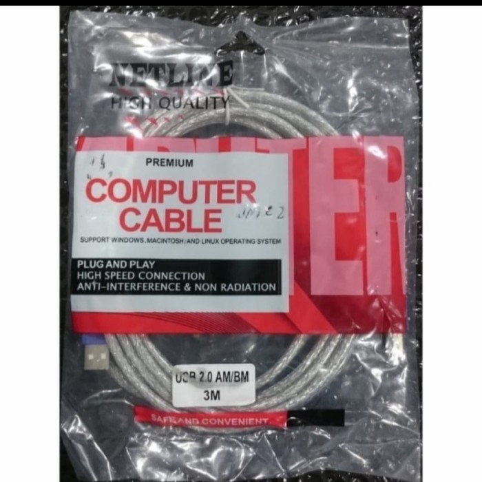 Netline Cable USB Printer 3M
