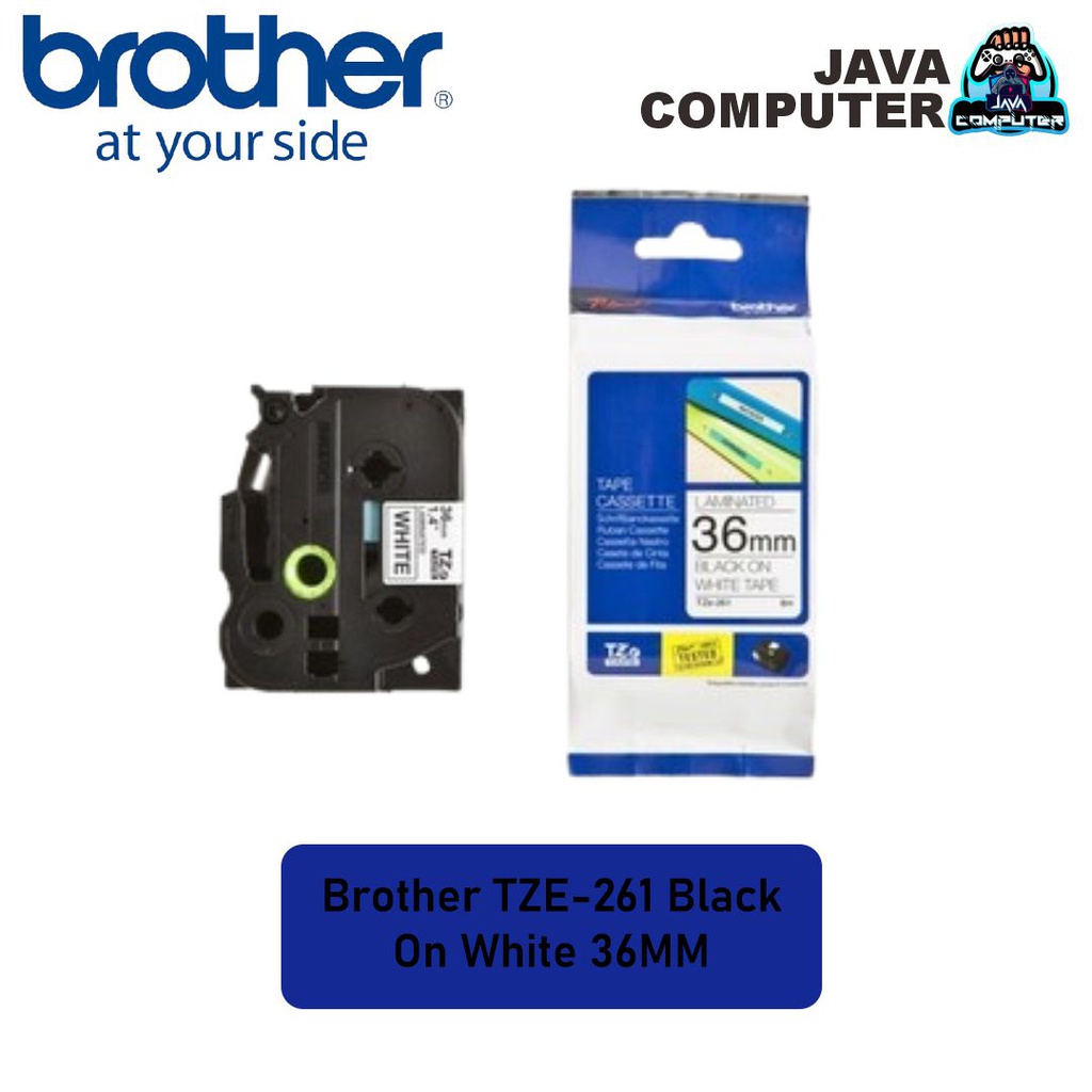 Brother TZE-261 Black On White 36MM