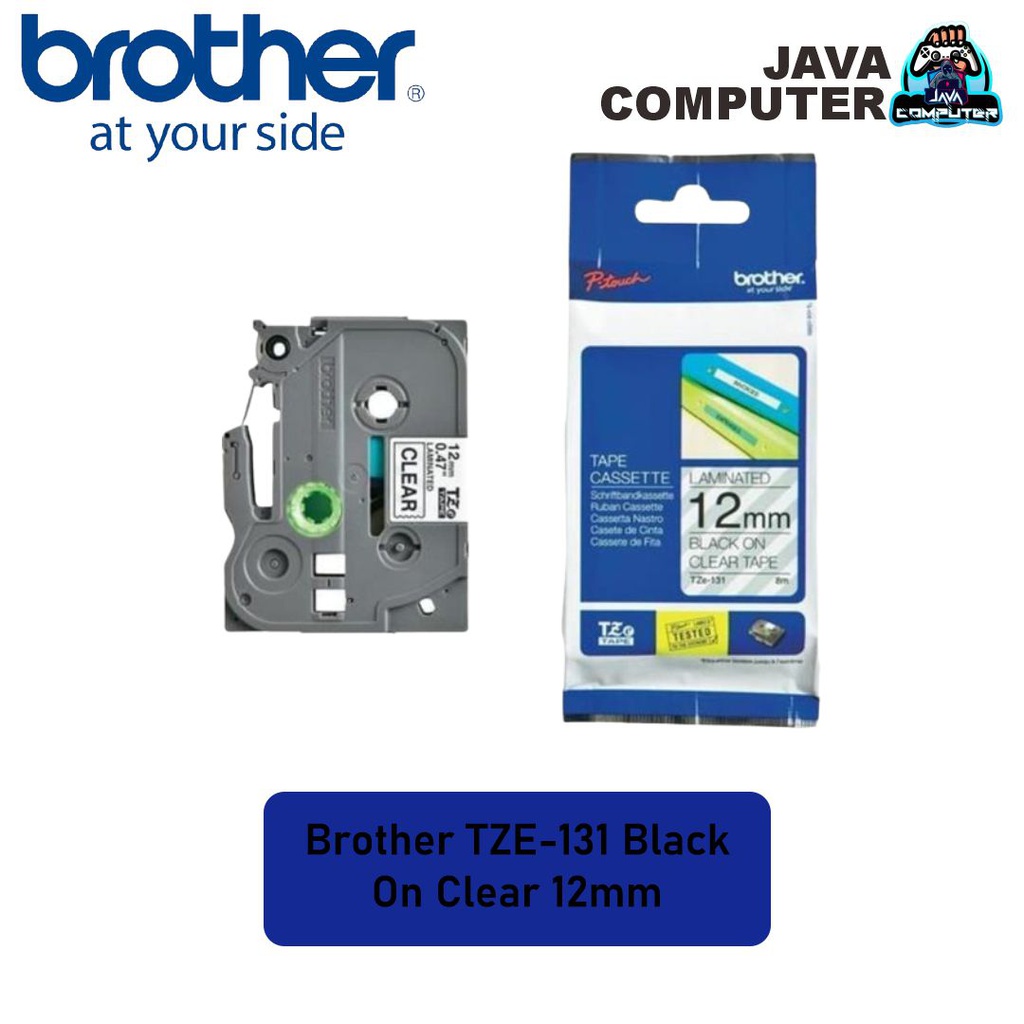 Brother TZE-131 Black On Clear 12mm