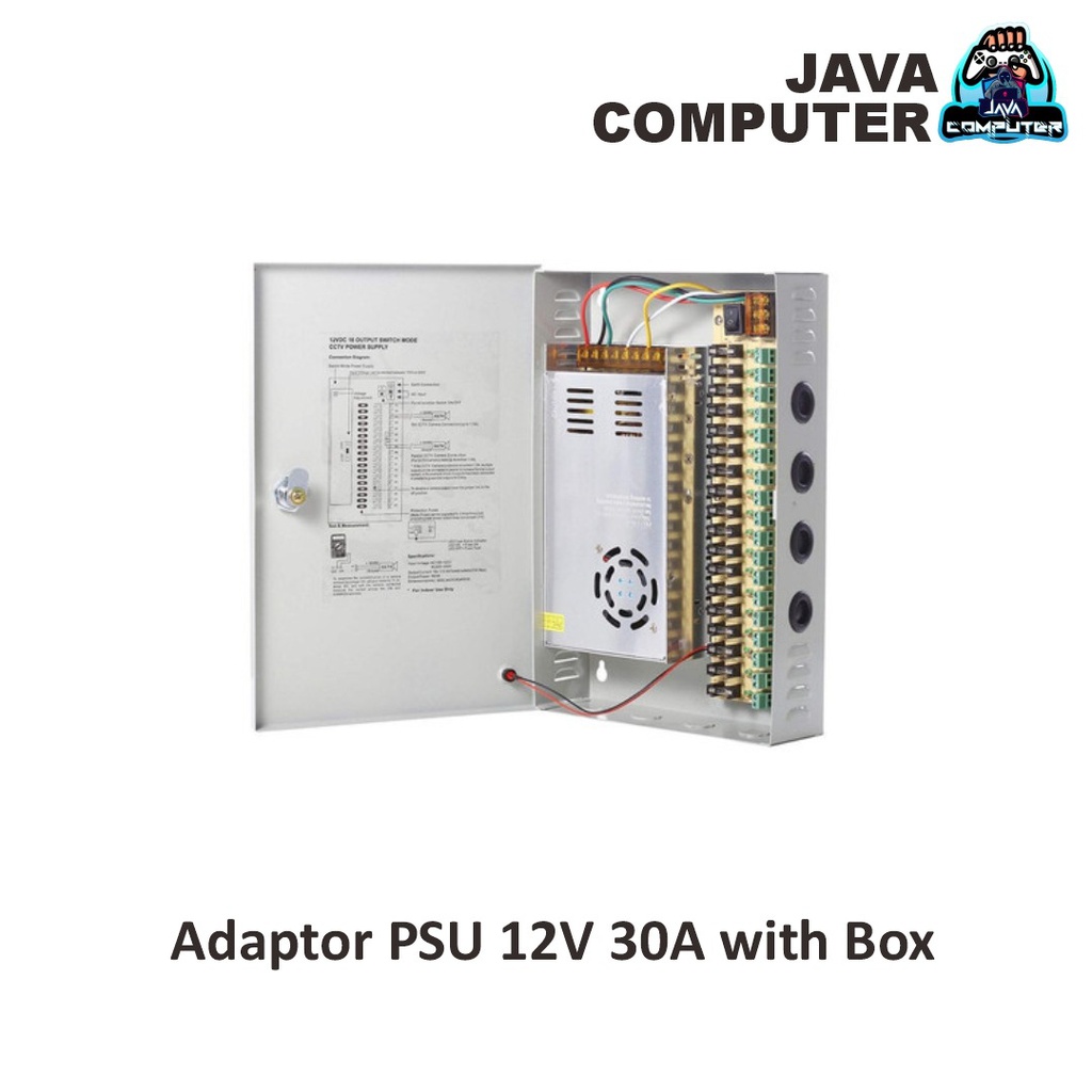 Adaptor PSU 12V 30A with Box