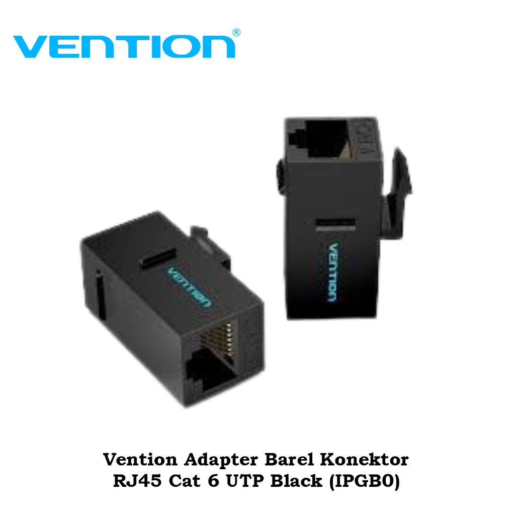 Vention Adapter Barel Konektor RJ45 Cat 6 UTP Black (IPGB0)