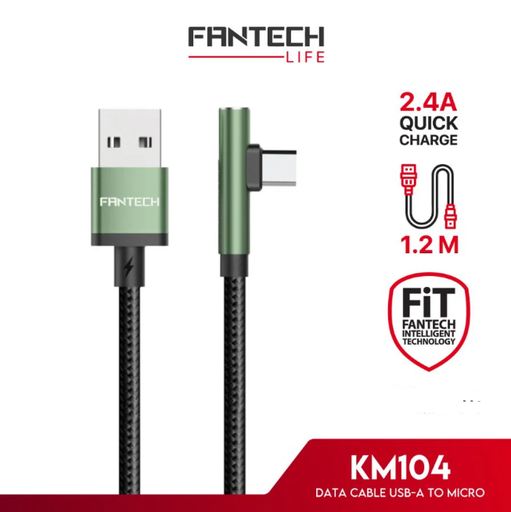 [CBL-0316] Fantech Kabel Data USB-A to Micro USB 120cm L-Plug Type (KM104)