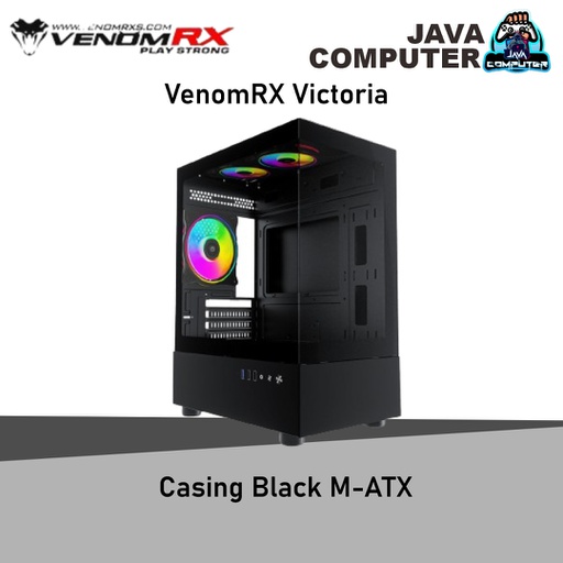 [CASE-0100] VenomRX Victoria Casing Black M-ATX
