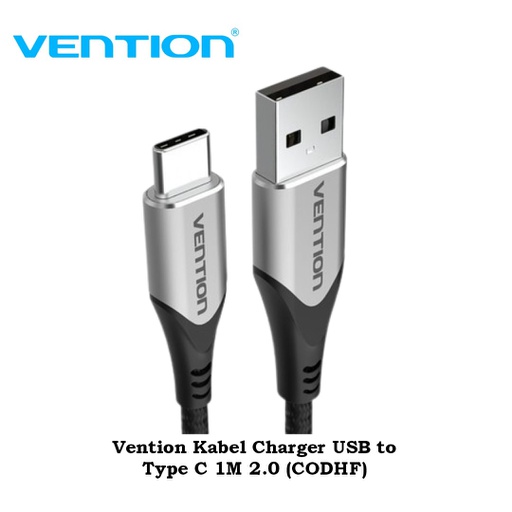 [CBL-0345] Vention Kabel Charger USB to Type C 1M 2.0 (CODHF)