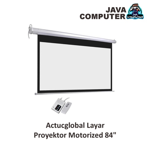 [PROYEKTOR-0117] Actucglobal Layar Proyektor Motorized 84&quot;