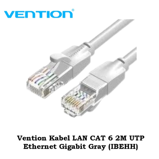 [CBL-0407] Vention Kabel LAN CAT 6 2M UTP Ethernet Gigabit Gray (IBEHH)
