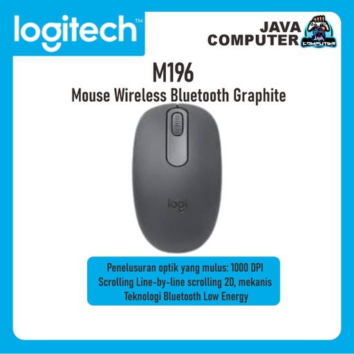 [KEYMO-0157] Logitech Mouse Bluetooth M196  Wireless Bluetooth Graphite 