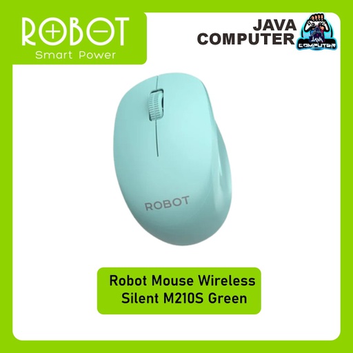 [KEYMO-0160] Robot Mouse Wireless Silent M210S Green