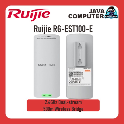 [NET-0507] Ruijie RG-EST100-E 2.4GHz Dual-stream 500m Wireless Bridge