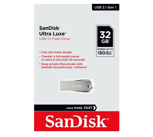 [FD-0057] Sandisk FD CZ74 32GB Ultra Luxe USB 3.1