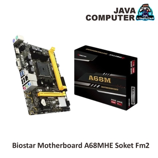 [MOBO-0081] Biostar Motherboard A68MHE Soket FM2