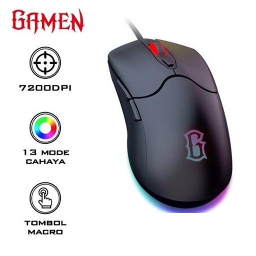 [KEYMO-0109] GAMEN GM200 Gaming Mouse 7200DPI Macro