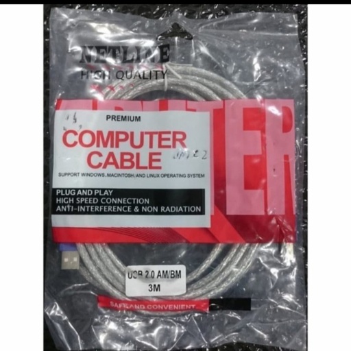 [CBL-0261] Netline Cable USB Printer 3M