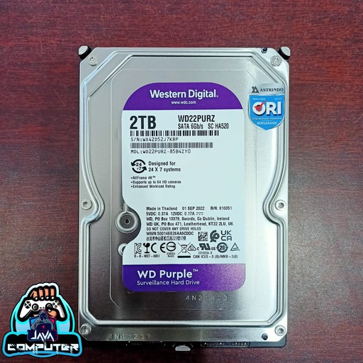 [HD-0037] WD HD Purple 3.5&quot; 2T CCTV