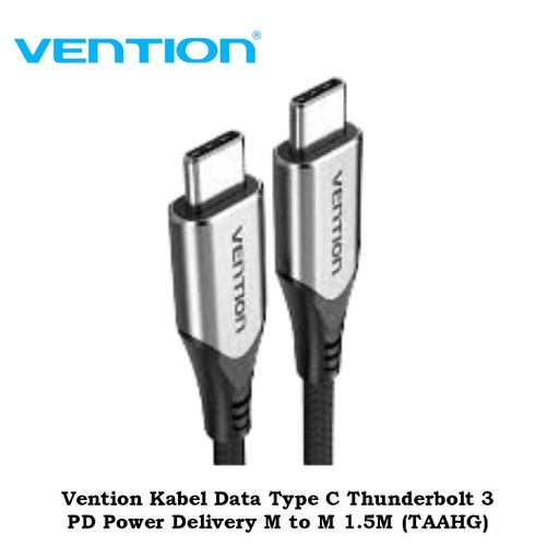 [CBL-0271] Vention Kabel Data Type C Thunderbolt 3 PD Power Delivery M to M 1.5M (TAAHG)