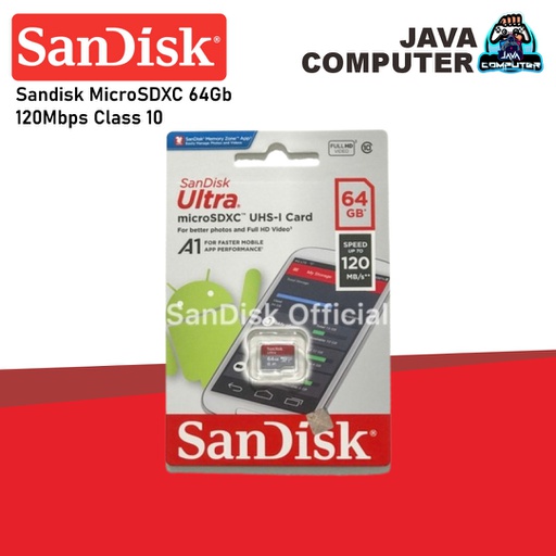 [MC-0029] Sandisk MicroSDXC 64Gb 120Mbps Class 10