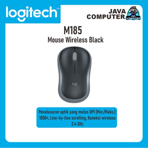 [KEYMO-0111] Logitech Mouse M185 Wireless Black