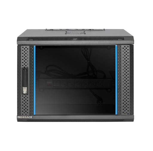 [SERVER-0010] Indorack Rack Server 8U WIR4508S 660MMX535MM Wallmount Rack Single Glass Door