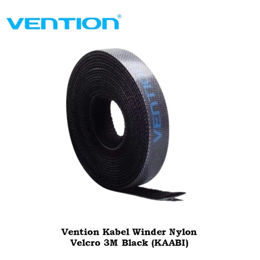 [KLIP-0012] Vention Kabel Winder Nylon Velcro 3M Black (KAABI)