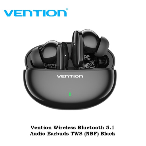 [HSET-0030] Vention Wireless Bluetooth 5.1 Audio Earbuds TWS (NBF) Black