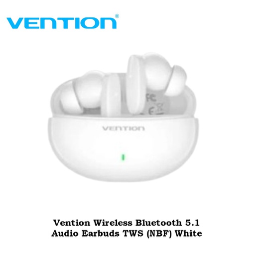 [HSET-0034] Vention Wireless Bluetooth 5.1 Audio Earbuds TWS (NBF) White