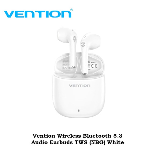 [HSET-0035] Vention Wireless Bluetooth 5.3 Audio Earbuds TWS (NBG) White